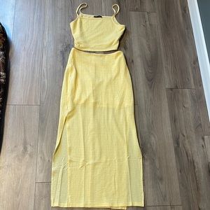 Yellow matching tank & skirt set *worn once
